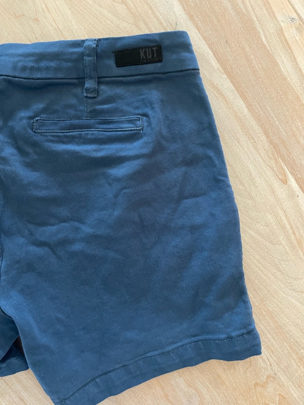 KUT From The Kloth Navy Tailored Shorts High Rise Cotton Stretch Classic Summer - Picture 9 of 16